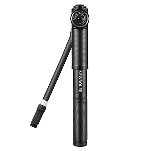 Bike Pump : NEWBOLER Mini Bike Pump 300PSI High Presta and Schrader Valve Compatible Bicycle Tire Pump with Ball Pump Needle for Road and Mountain Bikes