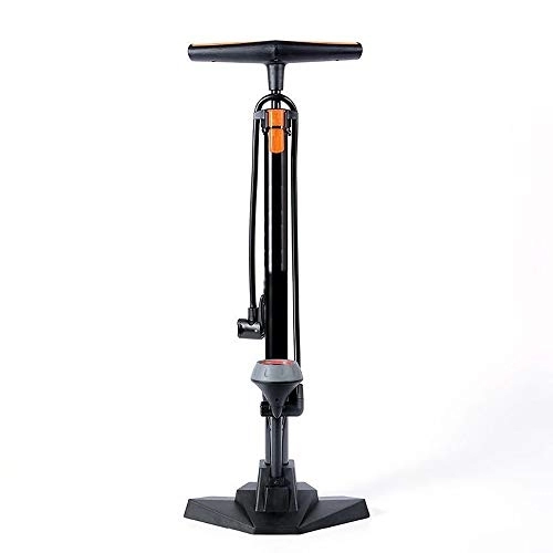 Bike Pump : Nvshiyk Bike Tire Pump Floor-mounted Bicycle Hand Pump with Precision Pressure Gauge for Road Bike, MTB, Balls (Color : Black, Size : 500mm)