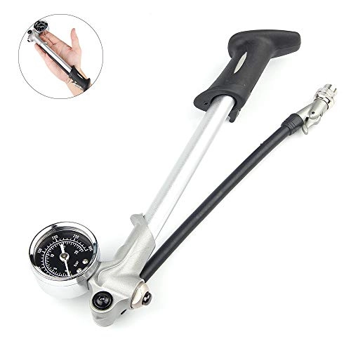 Bike Pump : OTENGD Portable High Pressure Shock Bicycle Pump, 300 PSI Max Fork and Rear Suspension, Lever Lock on Nozzle No Air Loss for Road, Mountain and BMX Bikes