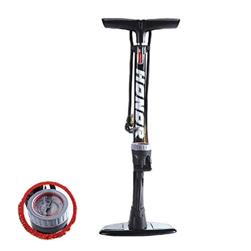 Bike Pump : OWIME Bicycle pump:Highly functional with many applications from blowing up balls to cycle tyres, inflatable beds and swim aids-Black and white color_64cm