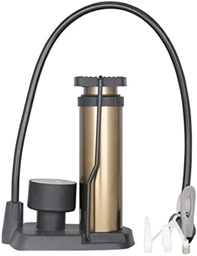 Bike Pump : Plztou Bicycle Foor Pump Easy To Carry Bike Pump Powerful Yet Lightweight Suitable for Bicycles (Color : Gold, Size : One size) (Color : Gold, Size : One size)