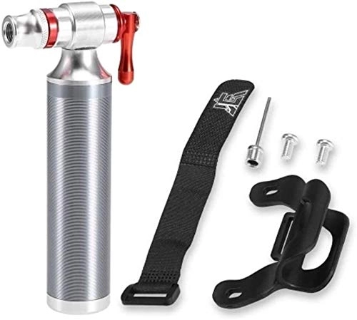 Bike Pump : Plztou Bicycle Foor Pump Mini Bike Pump of Outdoor Riding And Cycling Suitable for Bicycles (Color : Silver, Size : One size) (Color : Silver, Size : One size)