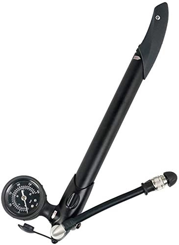Bike Pump : Plztou Bicycle Pump Dual Interface Portable Mini Road Bicycle Hand Pump Cheer Removable Pressure Gauge For Schrader Valve Suitable for Bicycles (Color : Black, Size : 31cm)