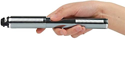 Bike Pump : Plztou Bicycle Pump Haight Mini Ultralight Bicycle Head Pressure Of The Pump 160 For Extending The Quiet Electric Bicycle Road Bike Suitable for Bicycles (Color : Silver, Size : 21cm)
