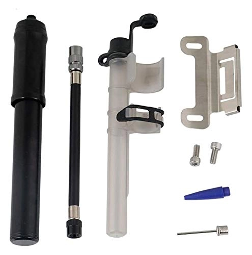 Bike Pump : Plztou Bicycle Pump Mini Bicycle Pump High-pressure Pump With Extension Hose For Mountain Bike Motorcycle Ball Suitable for Bicycles (Color : Black, Size : 19.5cm) (Color : Blue, Size : 19.5cm)