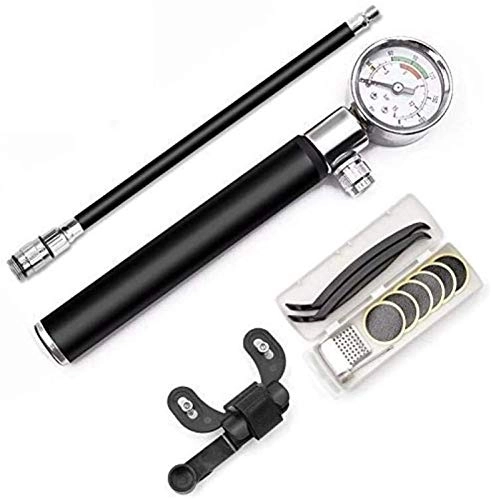 Bike Pump : Plztou Portable high-pressure pump, bicycle pump, mountain bike pump, mini pump, tire repair aluminum alloy precision mini pump (Color : C2)