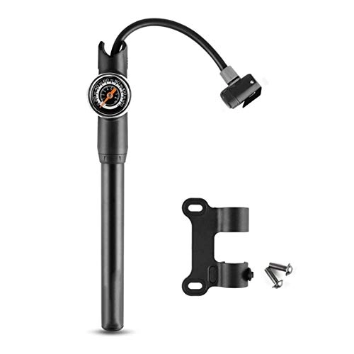 Bike Pump : Portable Bike Pump, Mini Valves Wide Range Of Application Lightweight Bicycle Floor Pump With Pressure Gauge, for Mountain Bike, Ball, Inflatable Toy