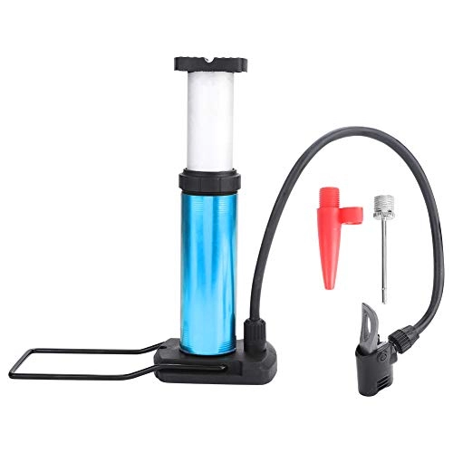 Bike Pump : Portable Pump Mini Bike Pump Portable Bicycle Motorcycle Foot Pumps Aluminum Alloy Bicycle Pump (Blue)