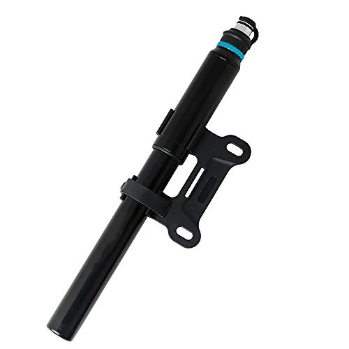 Bike Pump : PQXOER Bike Pump Bike Portable Mini Inflator Hand Pump With Frame Mount And Tire Repair Kit (Color : Black, Size : 245mm)