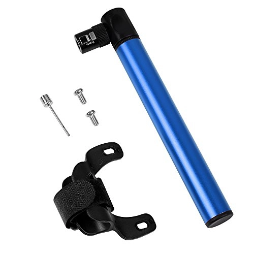 Bike Pump : QIANLZW Bicycle Pump High Pressure Manual Mini Pump Hose Air Pump Bicycle Pump, 18.4Cm Blue