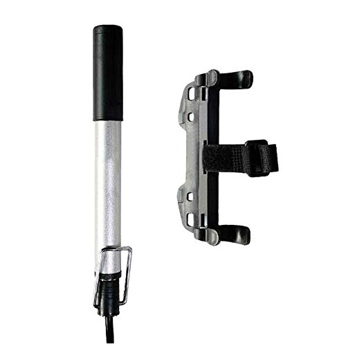 Bike Pump : QinWenYan Bike Pump Portable Bicycle Pump High Pressure Mini Bicycle High Pressure Pump Tire Pump For Mountain And Road Bikes Cycling Pump (Color : Silver, Size : 28cm)