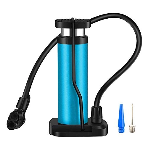 Bike Pump : Qiutianchen Bicycle floor pump, portable mini bicycle floor pump, compact bicycle tyre pump, portable and compact. (Color : Blue, Size : Standard size)