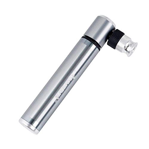 Bike Pump : Qiutianchen Bicycle Foor Pump Mini Bike Pump 160 PSI Ultra Lightweight Mini Bike Pump Suitable for Bicycles (Color : Silver, Size : 13×2.2cm)