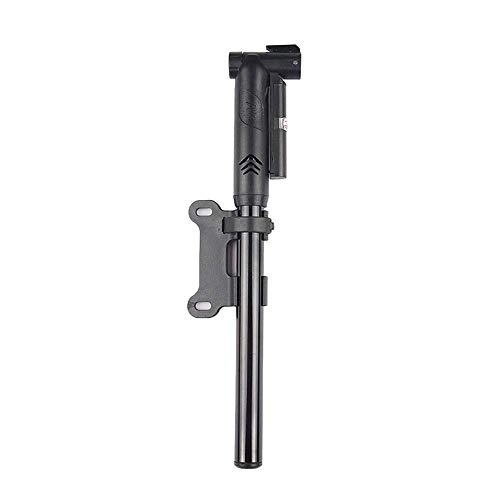 Bike Pump : Qiutianchen Bicycle Foor Pump Mini Includes Mount Kit Bicycle Tire Pump For Mountain And Bikes 120 PSI High Pressure Capacity Suitable for Bicycles (Color : Black, Size : 28.5cm)