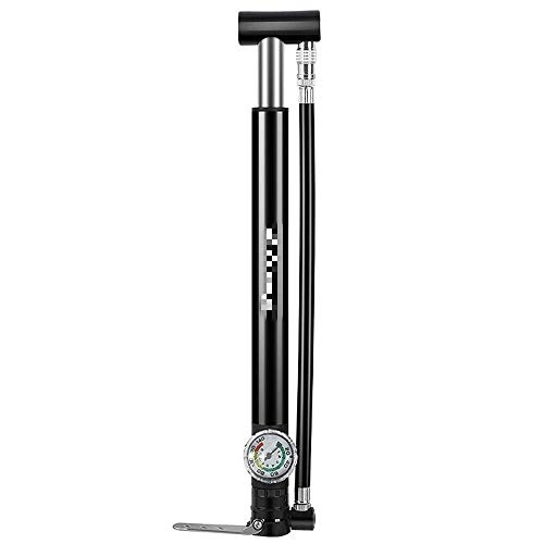 Bike Pump : Qiutianchen Bicycle Foor PumpPortable Bicycle Pump Aluminum Alloy Tire Tube Mini Hand PumpBicycle Pump (Color : Black, Size : One Size)