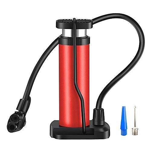 Bike Pump : Qiutianchen Bicycle Foor PumpPortable Mini Bike Floor Pump Compact Bicycle Tire PumpSuitable For Bicycles (Color : Red, Size : One Size)