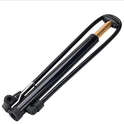 Bike Pump : QQJL Manual bicycle pump, Portable inflator Aluminum Alloy Material Schrader Valve and Presta Valve Sports Outdoor Accessories for Motorcycle Swimming Rings Balls