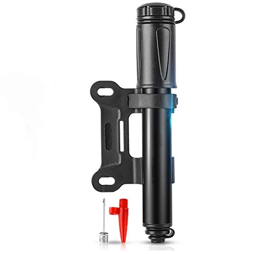 Bike Pump : QQJL Mini Portable Pump, Bicycle Inflatable Tube High Pressure pump with Hose Schrader Valve Presta Valve Aluminum Alloy Material for Bicycles Balls Toys