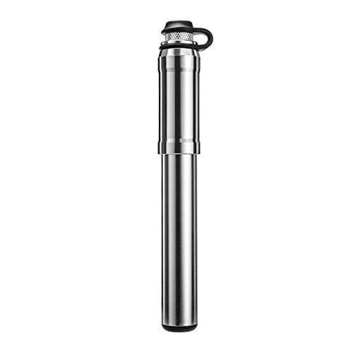 Bike Pump : QQJL Portable Mini High Pressure Pump, Bicycle Pump, Mini American and French Nozzle Extended Concealed Hose Aluminum Alloy Material Convenient Mounting Bracket, Gray