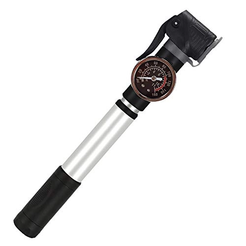 Bike Pump : QXFJ Mini Bike / Bicycle Pump, High-Pressure Mountain Bike Pump With Air Pressure Gauge Portable Air Pump Universal Pump Can Be Fixed On The Frame / Adapted To A Variety Of Nozzle Heads