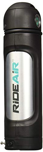Bike Pump : RideAir with Lock - The Effortless Air Pump with Mounted Lock. Portable Air Can for Bike Tires and Tubeless Seating