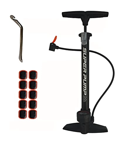 Bike Pump : ROYALSIN AIR Pump Bike Pump with Gauge Floor Bicycle tire Pump Compatible with Presta and Schrader Valve widely Applications