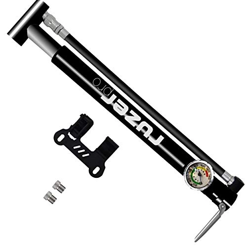Bike Pump : RUZER© PRO High Pressure Cycling / Floor Metal Alloy Track Pump 140 PSI Guage for PRESTA & SCHRADER Frame mounted
