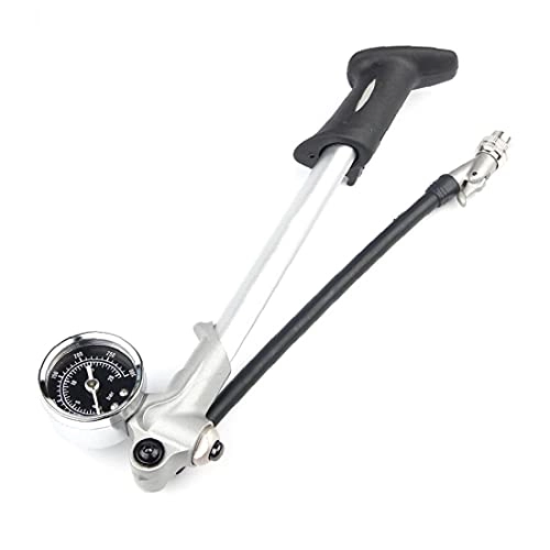 Bike Pump : Sanfiyya Bicycle Shock Pump Gauge 300PSI Pressure Front Fork Rear Suspension Universal Valve for MTB Mountain Bike