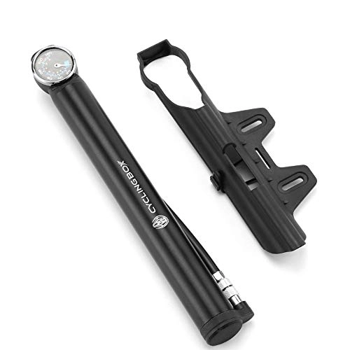 Bike Pump : TONGHUA Mini Bike Pump, Portable and Lightweight Bicycle Air Pump with Gauge, Bicycle Tire Pump for Road and Mountain Bikes