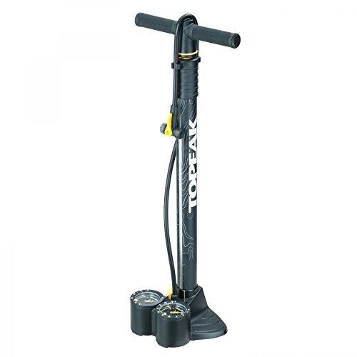 Bike Pump : TOPEAK Unisex – Adult's JoeBlow Dualie Bicycle Pump, Black, 69 x 23 x 17 cm