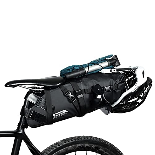 Bike Pump : UBORSE Bike Saddle Bag Waterproof 5L / 13L Cycling Seat Bag Lightweight Extendable Bicycle Tail Bag Reflective Bike Storage Bag for MTB Mountain Road Bike