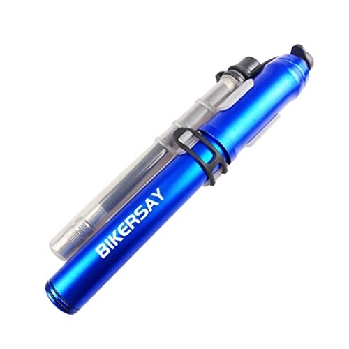 Bike Pump : Universal Mini Bicycle Pump With Extended Soft Tube High Pressure Pump For Mountain Bicycle / Motorcycle / Ball, Automatically Reversible Presta & Schrader Bike Floor Pumps (Size : Blue)