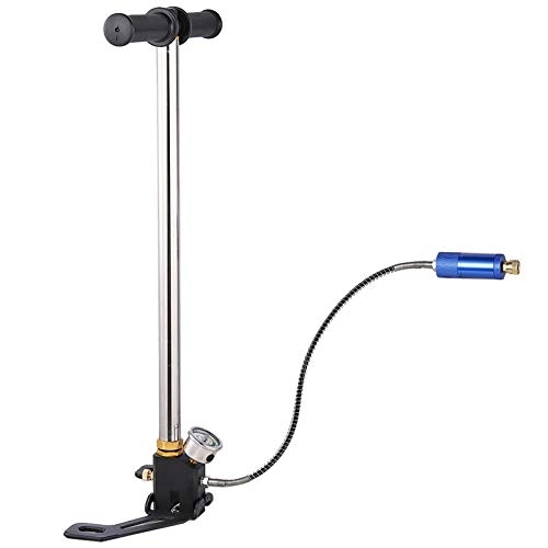Bike Pump : Vbestlife Pump Manual High Pressure Air Pump Portable Inflator with Pressure Gauge for Oxygen Cylinder Diving