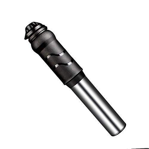 Bike Pump : Vobajf Bicycle pump Lightweight Aluminum Alloy Mini Bicycle Hand Pump With Hidden Soft Tube Competible With Valve Mini Bike Pump (Color : Black, Size : 15.8cm)