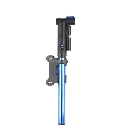 Bike Pump : Vobajf Bicycle pump Mounted Portable Bike Pump With Gauge Fits Presta & Schrader, Long Piston For Fast Inflation For Puncture Issue & Bicycle Repair Mini Bike Pump (Color : Blue, Size : 28cm)