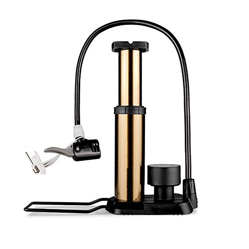 Bike Pump : wansosuper Foot activated bicycle pump, mini bicycle pumps for road bikes, High-pressure pedal car pump, Suitable for running, roads, mountain bikes, children's bicycles and balloons, Gold