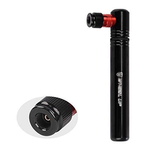 Bike Pump : WCJ Bike Pump, Aluminum Alloy Portable Mini Bicycle Tire Pump, Super Fast Tyre Inflation Compatible with Universal Presta and Schrader Valve Frame Mounted Air Pump (Color : Black)