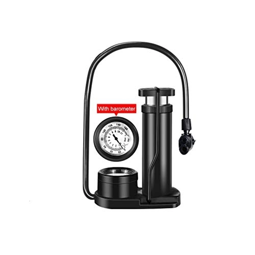 Bike Pump : WULE-RYP Mini Bike Pump with Gauge Foot Pedal Portable Air Bicycle Pump Compressor MTB Tire Inflator Repair Pressure Gauge Cycling Pipe (Color : Black 2)
