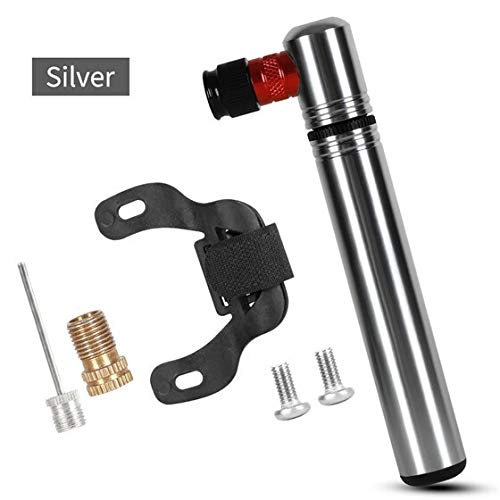 Bike Pump : WY 130PSI Mini Bicycle Pump Cycling Hand Air Pump Ball Tire Inflator For Schrader / For Presta / For Dunlop Valve Road Bike Pump GF-T06 (Color : 130PSI Gray)