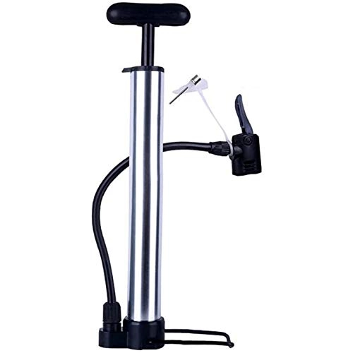 Bike Pump : XIAOBUSHI Bicycle accessories outdoor sports high pressure bicycle pump, pedal pump floor pump tire pump portable inflatable tool, two side valves 120PSI for mountain bike electric vehicles, silver