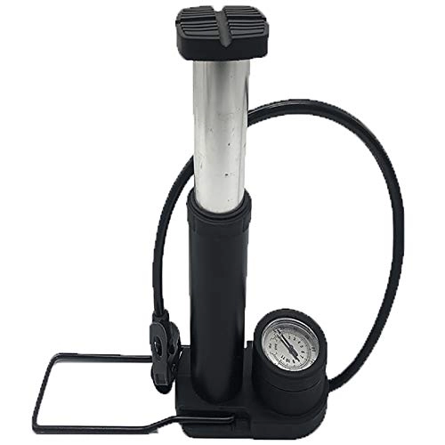 Bike Pump : XMSIA Inflator Foot High Pressure Pump Mini Portable Electric Car Bicycle Motorcycle Pedal Durable Air Pump Bicycle Tire (Color : Black, Size : 17x13x5cm)