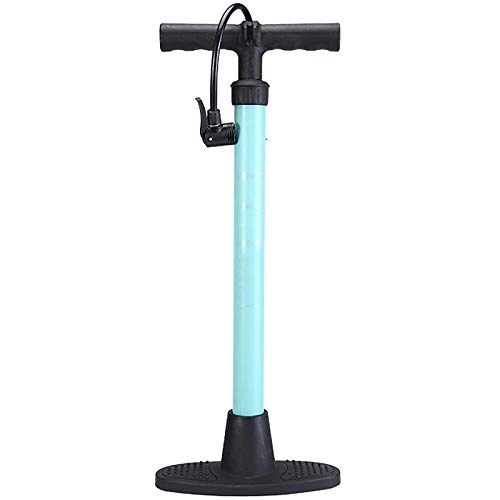 Bike Pump : XMSIA Inflator Lightweight High-pressure Pump Self-propelled Motorcycle Pump Ball Toy Inflatable Tool Bicycle Tire (Color : Blue, Size : 3.8x59cm)