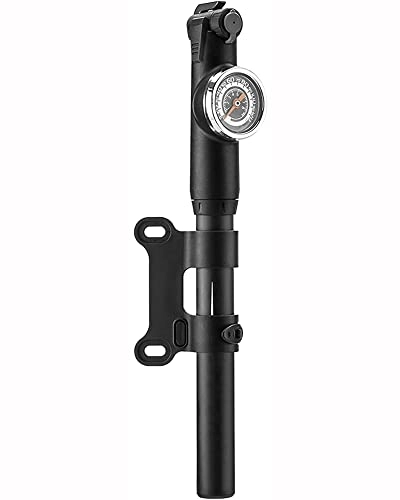 Bike Pump : YBN Mini Bicycle Pump 120PSI High Pressure Tire Air Pump Aluminum Alloy Manual Pump Presta ＆ Schrader Valves for MTB / Road Bikes, Black