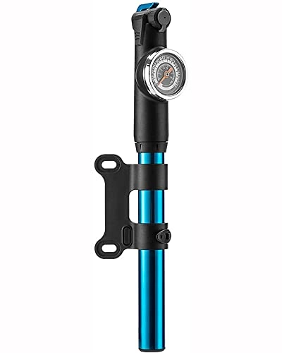 Bike Pump : YBN Mini Bicycle Pump 120PSI High Pressure Tire Air Pump Aluminum Alloy Manual Pump Presta ＆ Schrader Valves for MTB / Road Bikes, Blue