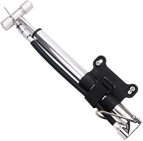 Bike Pump : YBN Mini Bicycle Pump with Hose Aluminium Alloy 120 PSI Foot Activated Pump T-Handle Tire Air Pump for Presta And Schrader Valves, Silver