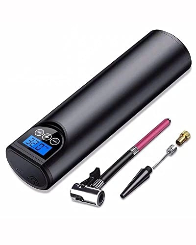 Bike Pump : YBN Portable Bicycle Pump Aluminum Alloy High-Pressure Electric Air Pump Intelligent Wireless Tyre Inflator for Motorcycle / Car