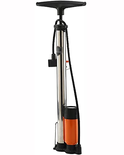 Bike Pump : YBN Portable Bicycle Pump with High Pressure Gauge Stainless Steel Tire Air Pump 160PSI Super Fast Tyre Inflation for Formotorcycles / Balls