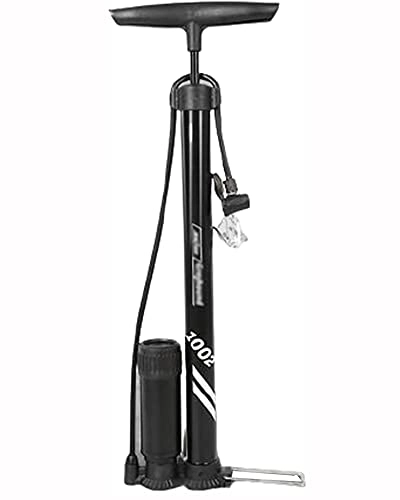 Bike Pump : YBN Portable Bike Pump with Pressure Gauge 90Psi Aluminum Alloy Foot Activated Pump Tyre Inflator Universal Presta And Schrader Valve