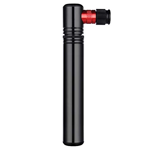 Bike Pump : Yingm Easy to Inflate Bicycle Pump Portable Mini Basketball Inflatable Tube Mountain Bike Aluminum Alloy Air Pump Convenient Bicycle Pump (Color : Black, Size : 16x2cm)