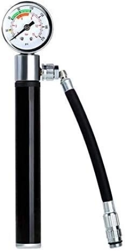 Bike Pump : Yppss Ultralight Bicycle Pump, with Pressure Gauge 120Psi Cycling Hand Air Inflator Portable Mini Bike Pump eternal (Color : Black)